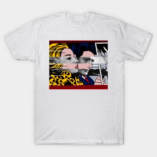 In the car by Roy Lichtenstein and Marcello Mastroianni with Anita Ekberg in the movie in La Dolce Vita T-Shirt